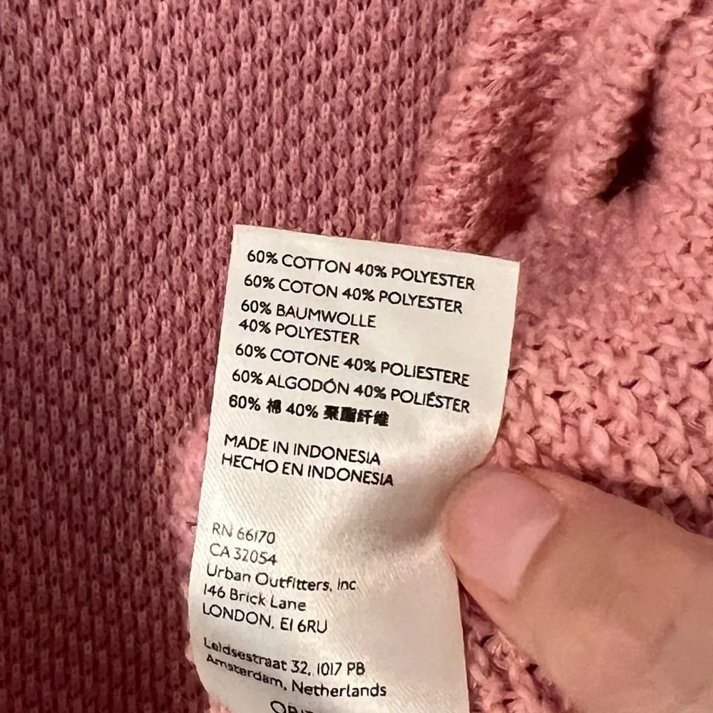 Free People We The Free She’s a Keeper Oversized Thermal Small Pink Sweater Top